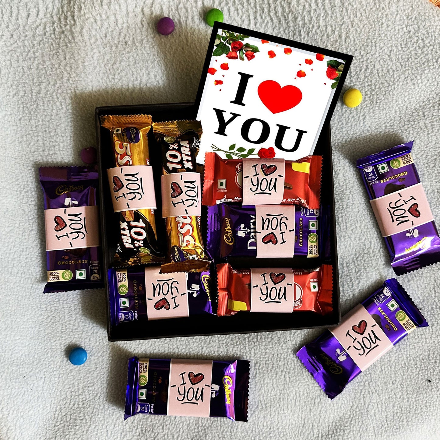 I Love You Valentine day special gift 10 pcs Chocolate Gift Box Truffles (1 Units)