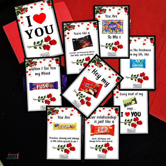 I LOVE YOU valentine day gift chocolate gift box gifts for girlfriend boyfriend Paper Gift Box (Multicolor)