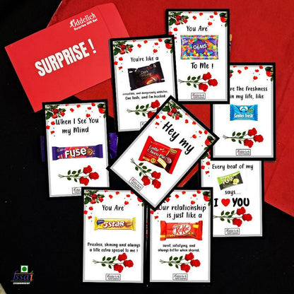 I LOVE YOU valentine day gift chocolate gift box gifts for girlfriend boyfriend Paper Gift Box (Multicolor)